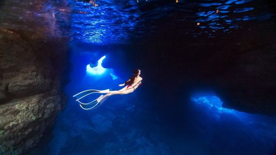 美國塞班島藍洞一日遊【浮潛/自由潛水寫真/體驗潛水+飯店接駁】