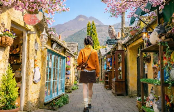 九州由布院+如意輪寺+湯布院+金麟湖+別府地獄溫泉賞櫻一日遊