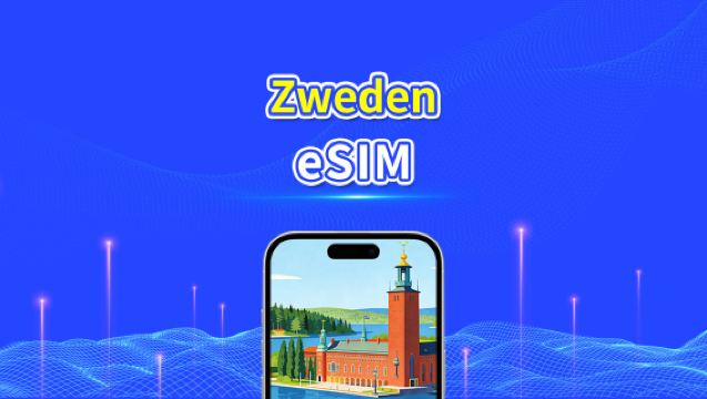 Zweedse eSIM | 5G/4G | Snelle data | 24-uurs service | 1-30 dagen beschikbaar | QR-code