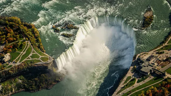 1-day round-trip tour from Toronto to Niagara Falls with optional upgrade to behind the falls tour/cruise