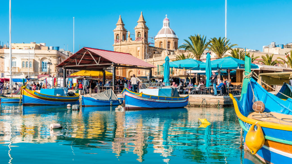 1-day private chartered tour to Marsaxlokk, Blue Grotto, Ħaġar Qim temples and Mnajdra temples