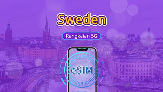 Sweden | 5G/4G eSIM | Pakej harian/pakej data | Caj mengikut hari | 1-30 hari | Kod QR