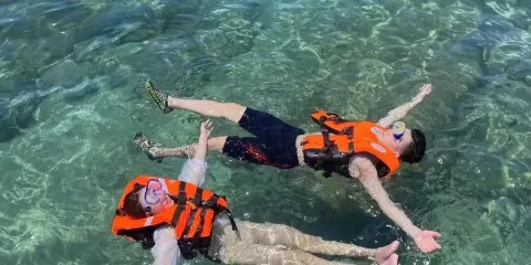 汕頭南澳島+青澳灣體驗潛水浮潛1-6小時【趕海+秘境浮潛+水上浮毯+包漁船遊艇捕魚/海釣/收蟹籠】