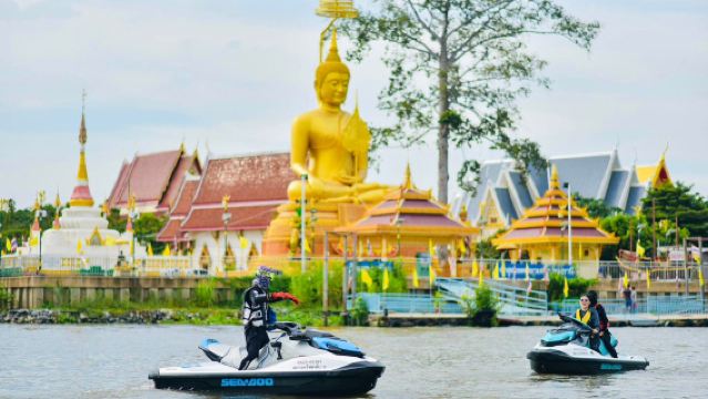 방콕 차오프라야강 모터보트 자가운전 반나절 투어 | 인기 인터넷 스타 랜드마크 체크인 | 전문 강사 안전 에스코트 | 초보자도 쉽게 이용 가능
