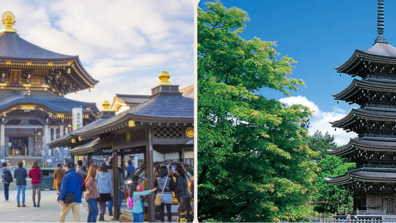 Tour di un giorno a Sendai, Giappone: Tempio Nyorai Saihoji, Cascata di Akiu e Gola Leilei (in cinese/inglese)