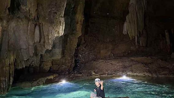 貴州省興義市安龍臥龍洞の洞窟探検体験+SUPボードプレゼント+ラペリング+ヴィアフェラータ+ティーブレイク【プロ用装備一式+ベテラン洞窟ガイド同行】