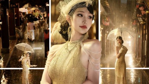 Cheongsam photography experience at Shanghai Yu Garden (cheongsam rental + old Shanghai charm + optional photographer service + Republic of China style portraits + optional makeup and costume package)