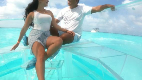 Cancún: Tour du thuyền pha lê trên đầm phá Nichupte.