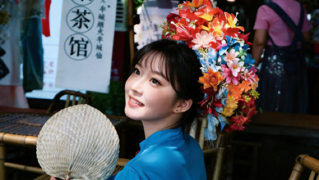 泉州西街純手工簪花-明星網紅簪花妝造