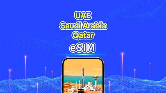 UAE/Saudi Arabia/Qatar 5G eSIM | Daily/Total Data Package | 1–30 Days | 24-Hour Billing | QR Code