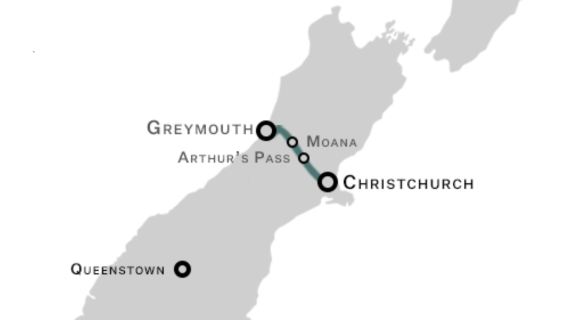 Экскурсия на поезде по живописным горам Новой Зеландии: железнодорожная станция Крайстчерч — железнодорожная станция Греймут — экскурсия на поезде по Южному острову (доступна однодневная туда и обратно/в обе стороны )