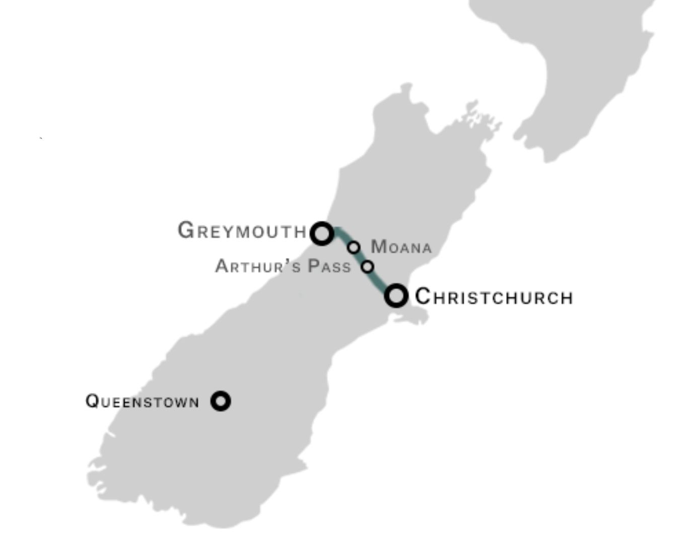 TranzAlpine: Scenic Train Christchurch - Greymouth - South Island Train Journey in New Zealand, round-trip available on the same day