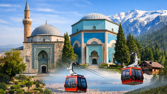 Istanbul round-trip Bursa 1-day tour Green Mosque|Green Tomb|Cable Car