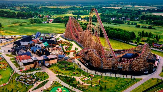 Energylandia: Entry Ticket + Roundtrip Transport from Krakow
