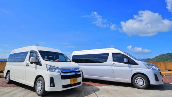 Gemeinsame Minibus-Transfers zwischen Hat Yai Stadt und dem Pak Bara Pier für Hin- und Rückfahrt nach Ko Lipe sowie dem internationalen Flughafen Hat Yai (HDY) inklusive Abholung von zu Hause