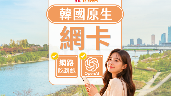 【贈送T-Money | 韓國SIM卡】SKT 4G高速流量原生數據可通話SIM卡+送大創折價券 | 韓國領取