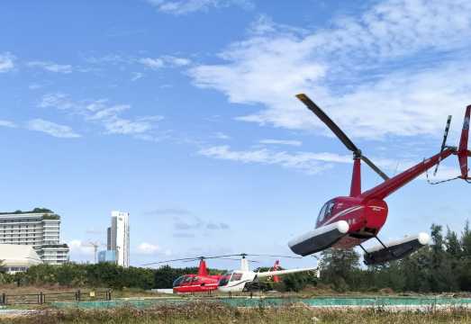 三亜ヘリコプター低空飛行体験/海棠湾鉄炉港基地【鳳凰島着陸