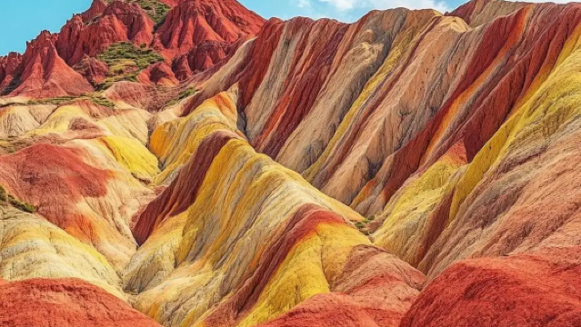 Keindahan Koridor Hexi: Landskap Danxia Berwarna-warni + Pingshan Grand Canyon