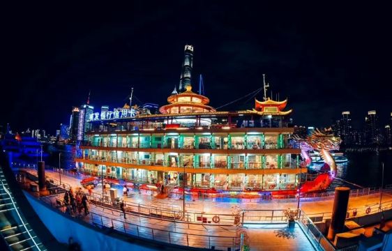 Shanghai Huangpu River night cruise ticket, including buffet dinner, with optional Dragon Boat or Crystal Princess departing from Shiliupu Pier 3