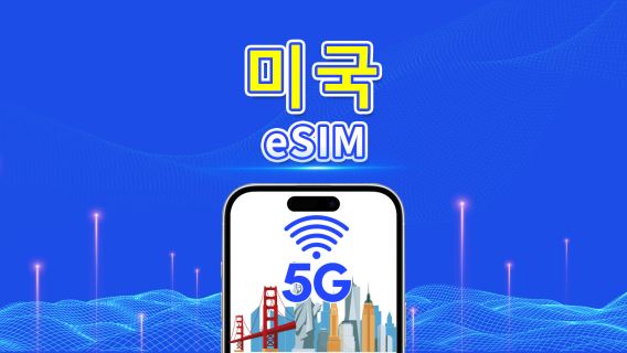 미국 eSIM | 5G/4G | 일일/총 데이터 패키지 | 1~30일 | 24시간 청구 | QR 코드