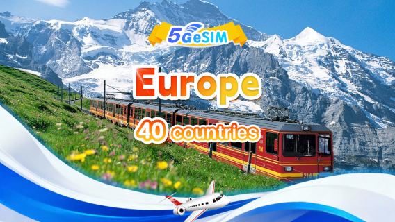 Europe 4G/5G eSIM | DayPass /Total | 500MB/day-total 30GB | 1-30 days | 24-hour billing | QR code