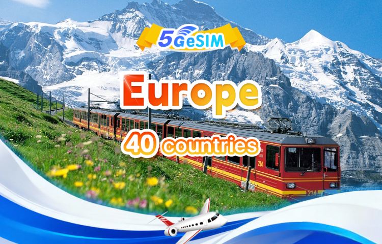 Europe 4G/5G eSIM | DayPass /Total | 500MB/day-total 30GB | 1-30 days | 24-hour system | QR code