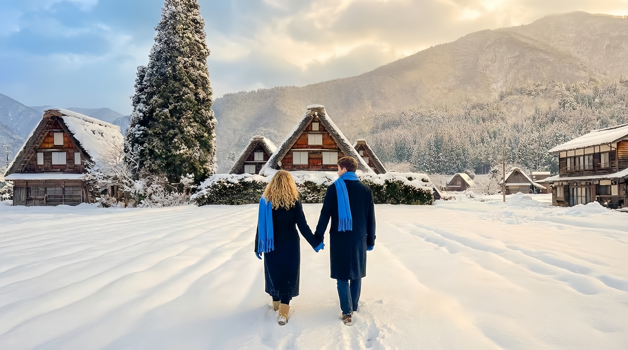 1-day tour to the winter wonderland of Shirakawa-go's Gassho Village & Takayama's Old Town from Nagoya
