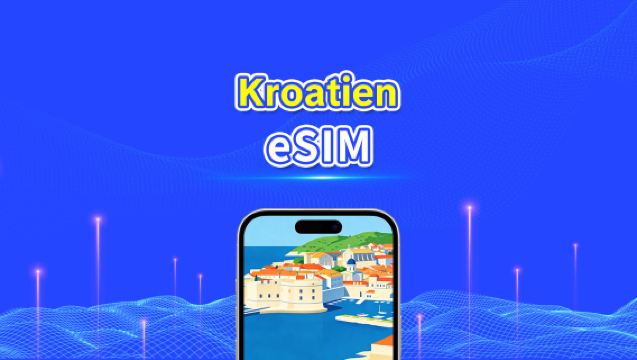 Kroatien eSIM | 5G/4G | Hög hastighet | 24 timmar | Välj antal dagar 1-30 dagar | QR-kod