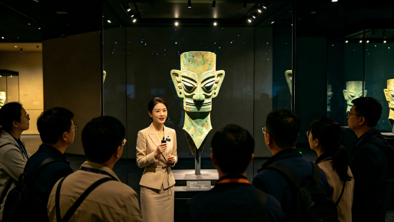 Lawatan sehari ke Muzium Sanxingdui | Kumpulan eksklusif 8 orang | Tiada membeli-belah | Termasuk tiket masuk | Termasuk panduan secara langsung