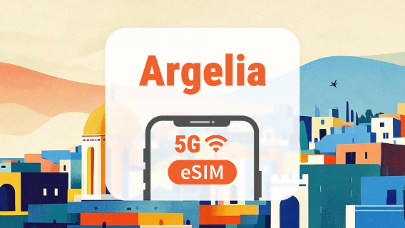Argelia 5G eSIM | Doble Red • Apps de IA y TikTok | 1–30 Días | Código QR