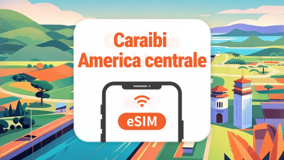 America Centrale & Caraibi 13 Paesi eSIM | AI & TikTok | 1–30 Giorni | Codice QR