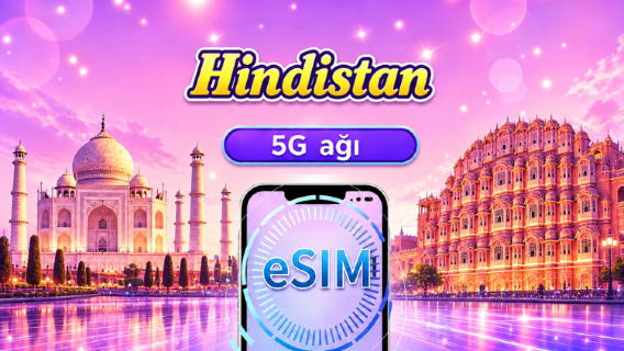 Hindistan | 5G/4G eSIM | Günlük paket / Veri paketi | Takvim gününe göre faturalama | 1-30 gün | QR kod