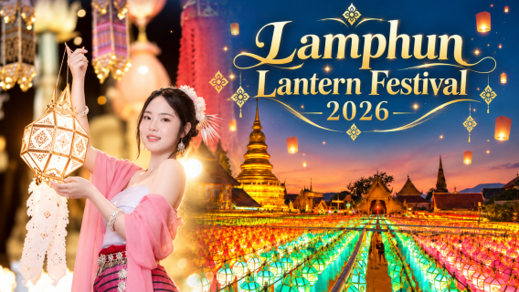 Lamphun Hanging Lantern Festival & Temple Evening Tour