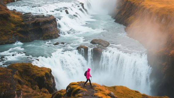 Iceland Golden Circle Classic one-day tour[Crater Lake + National Park + Geyser + Gullfoss]
