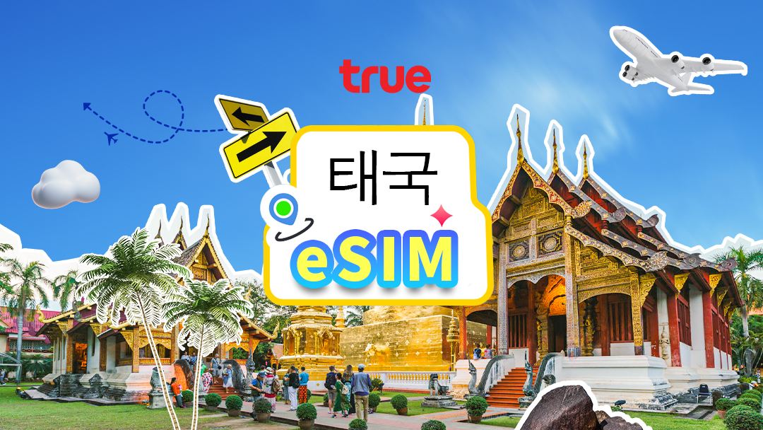 태국 | TRUEMOVE 5G eSIM | 음성 + 데이터 | 고속 인터넷 | SIM 불필요 | 내추럴 데이 | QR 코드