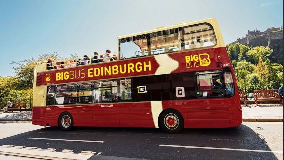 Edinburgh BigBus hop-on hop-off bus (Royal Mile + flexible stops + Scottish old town)