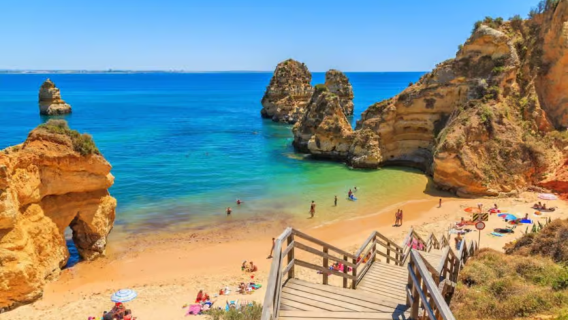 Portekiz Lizbon'dan Algarve + Lagos + Benagil Mağarası Tekne Turu Günübirlik Tur