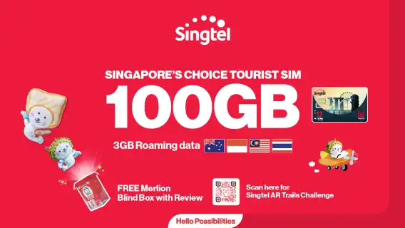 [Singapore] Singtel hi! | 4G/5G SIM card | Changi Airport 24H/Downtown pick up | Optional EZlink transportation + phone 2-in-1 card