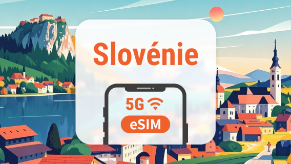 eSIM 5G Slovénie | Couverture double réseau | Compatible avec ChatGPT et TikTok | 1 à 30 jours | QR code instantané