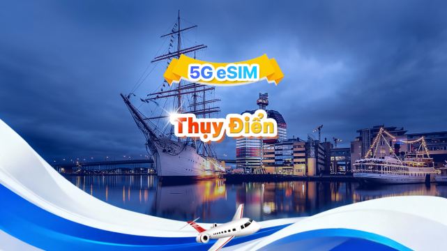 Thụy Điển 5G eSIM | Tổng gói | Tổng cộng 1-30GB | 3-30 ngày | Hệ thống 24 giờ | QR code