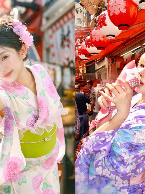 日本大阪麗麗和服租賃和服體驗旅拍預約專業攝影師跟拍拍照寫真