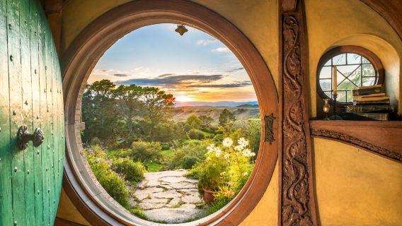 1-day tour to Hobbiton™ Movie Set Tours in New Zealand with immersive Middle-earth experience, luxury bus and buffet lunch