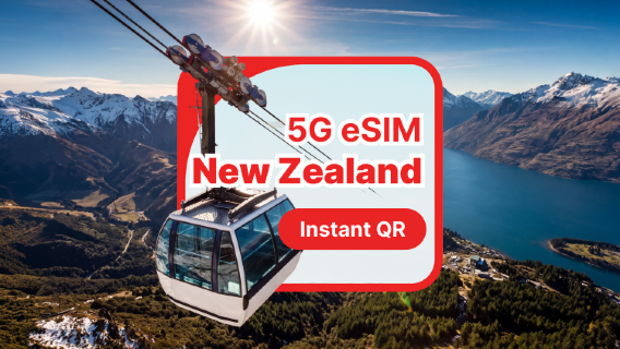 Nueva Zelanda 5G eSIM | Plan Diario y Total | 1-30 días | Facturación por 24H | código QR