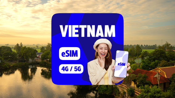 Vietnam 4G/5G eSIM -tietoliikennesuunnitelmat | 500 Mt/päivä–5 Gt/päivä | 24 tunnin laskutus | 1–365 päivää