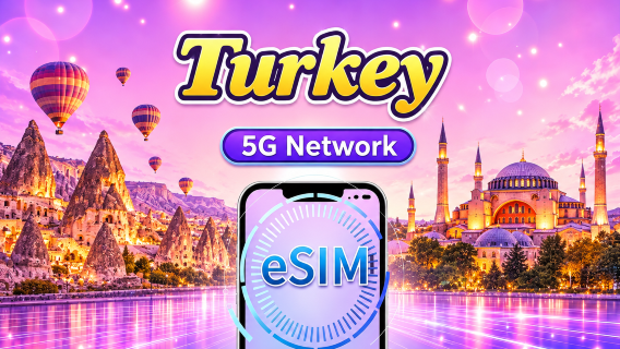 Turkey 5G eSIM | Supports Google Maps / TikTok / ChatGPT | Daily/Total Plans | Billed by UTC+0 Calendar Day | QR Code