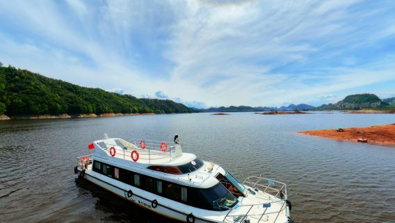 Tarikan pelancongan Pulau Memancing Tasik Qiandao [Kapal layar santai ke destinasi rahsia Bulan | Memancing | Menangkap ikan dengan jaring besar]