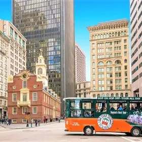Boston Hop-On Hop-Off Trolley Tour with 14 Stops