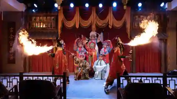 【重慶非遺體驗】重慶1941茶館·戲院互動沉浸式演出川劇變臉【川劇絕活變臉吐火/川渝民俗竹琴/非遺傳承】