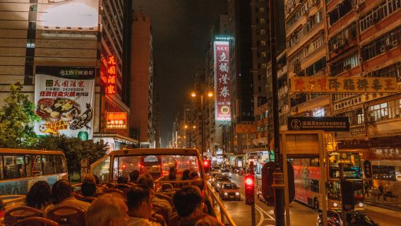 Hong Kong Open-top Bus Night Tour & Temple Street