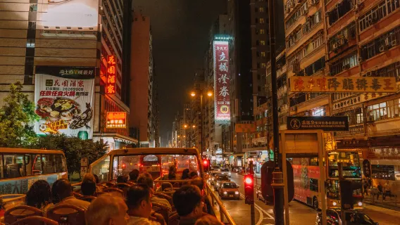 GOLDSPARK Hong Kong autobús turístico nocturno y mercado nocturno de Temple Street